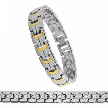 2013 Wholesale Magnetic Therapy Bracelet for Health Care Purposes, Made of Stainless Steel